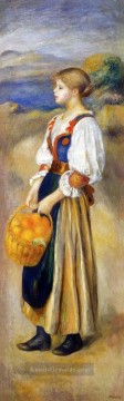 Mädchen mit einem Korb von Orangen Pierre Auguste Renoir Ölgemälde